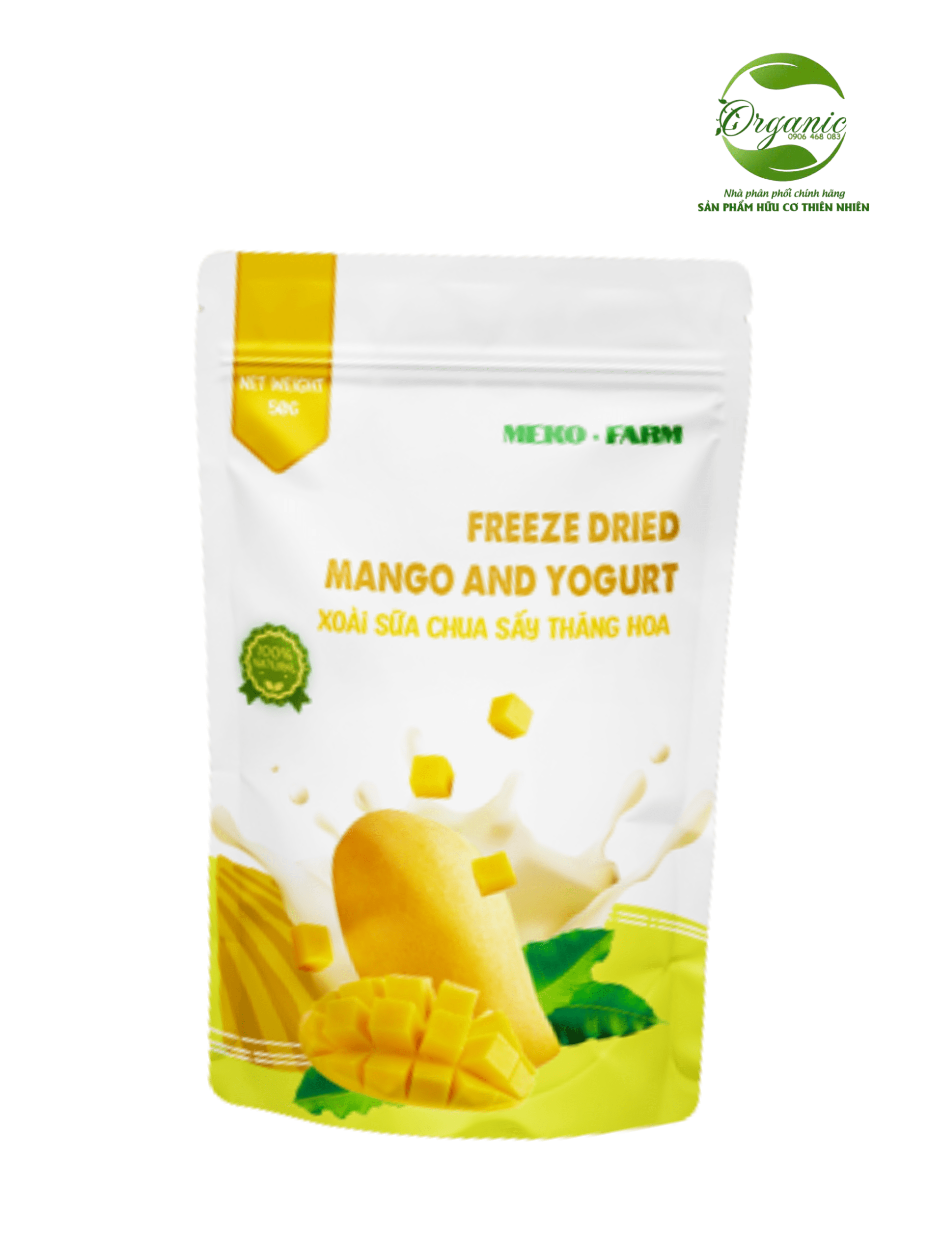 Xoài sữa chua sấy thăng hoa Meko Farm