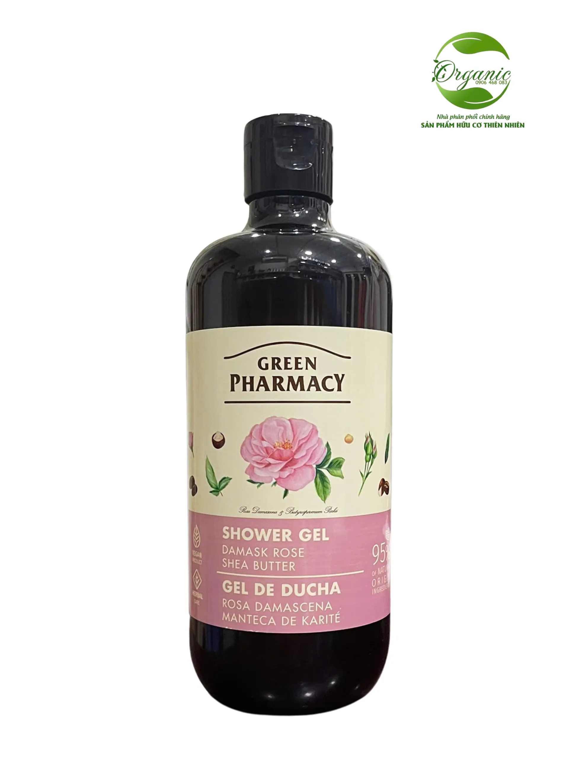 Gel tắm Green Pharmacy Hoa hồng Damask và bơ hạt mỡ