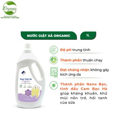 Nước giặt xả hữu cơ cho bé sơ sinh