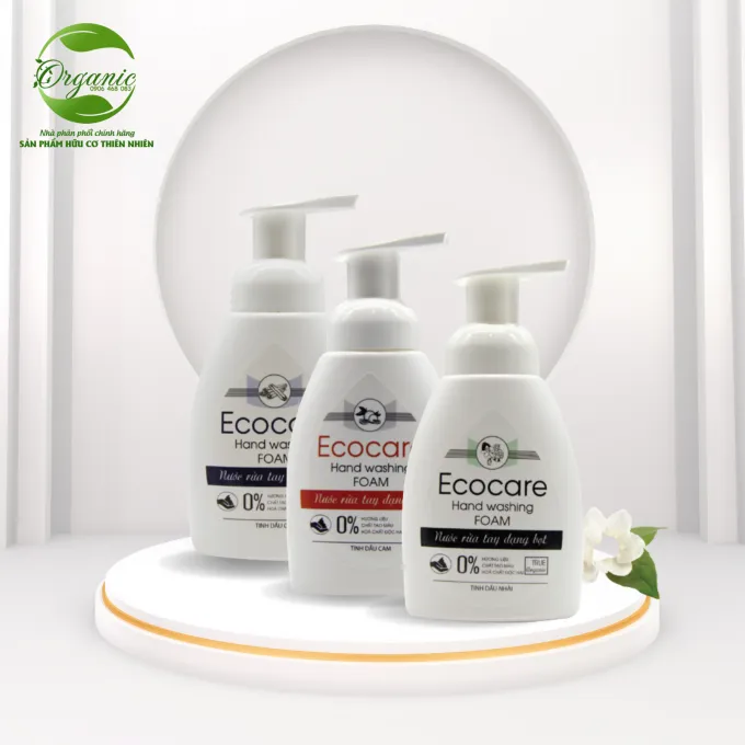 Nước rửa tay hữu cơ dạng bọt bồ hòn 0.25L Ecocare