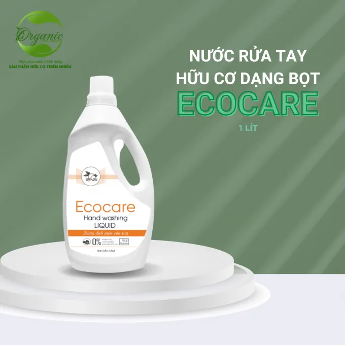 Nước rửa tay hữu cơ dạng bọt bồ hòn 1L Ecocare