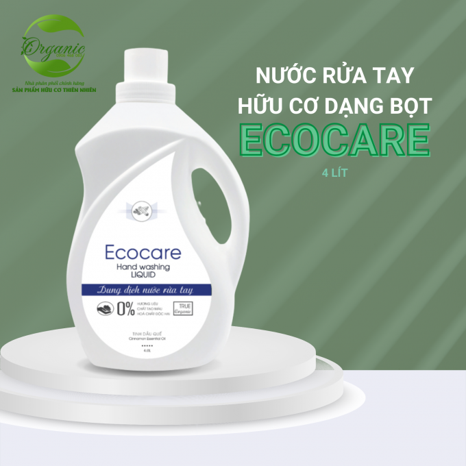 Nước rửa tay hữu cơ dạng bọt bồ hòn 4L