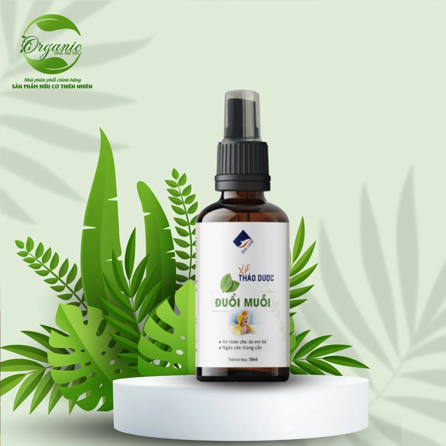 Xịt Thảo dược đuổi muỗi ngăn côn trùng cắn Ecocare