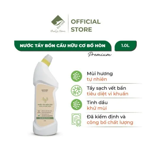 Nước tẩy rửa bồn cầu bồ hòn bạc hà cam 1L Ecocare