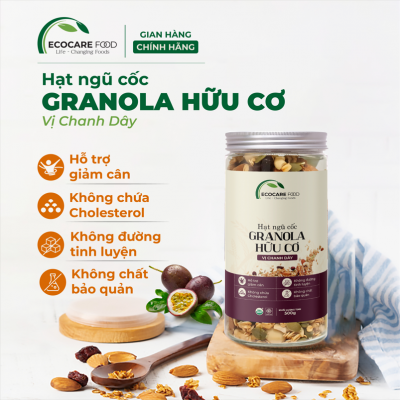 Ngũ Cốc Granola Nướng Mật Ecocare Food Hương Vị Chanh Dây