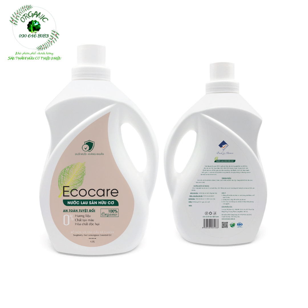 Nước lau sàn hữu cơ bồ hòn 4L Ecocare
