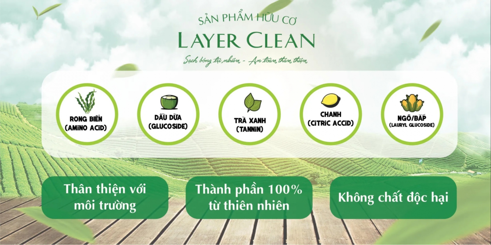Nước rửa chén hữu cơ Layer Clean