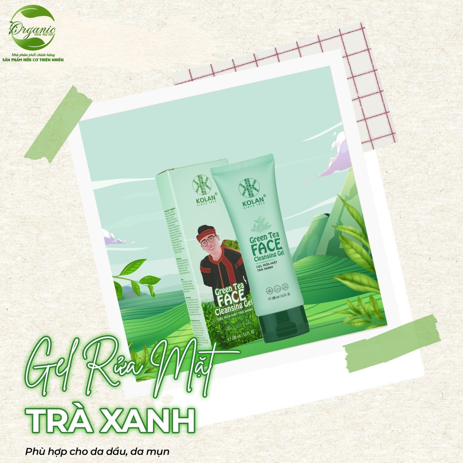 Gel rửa mặt trà xanh