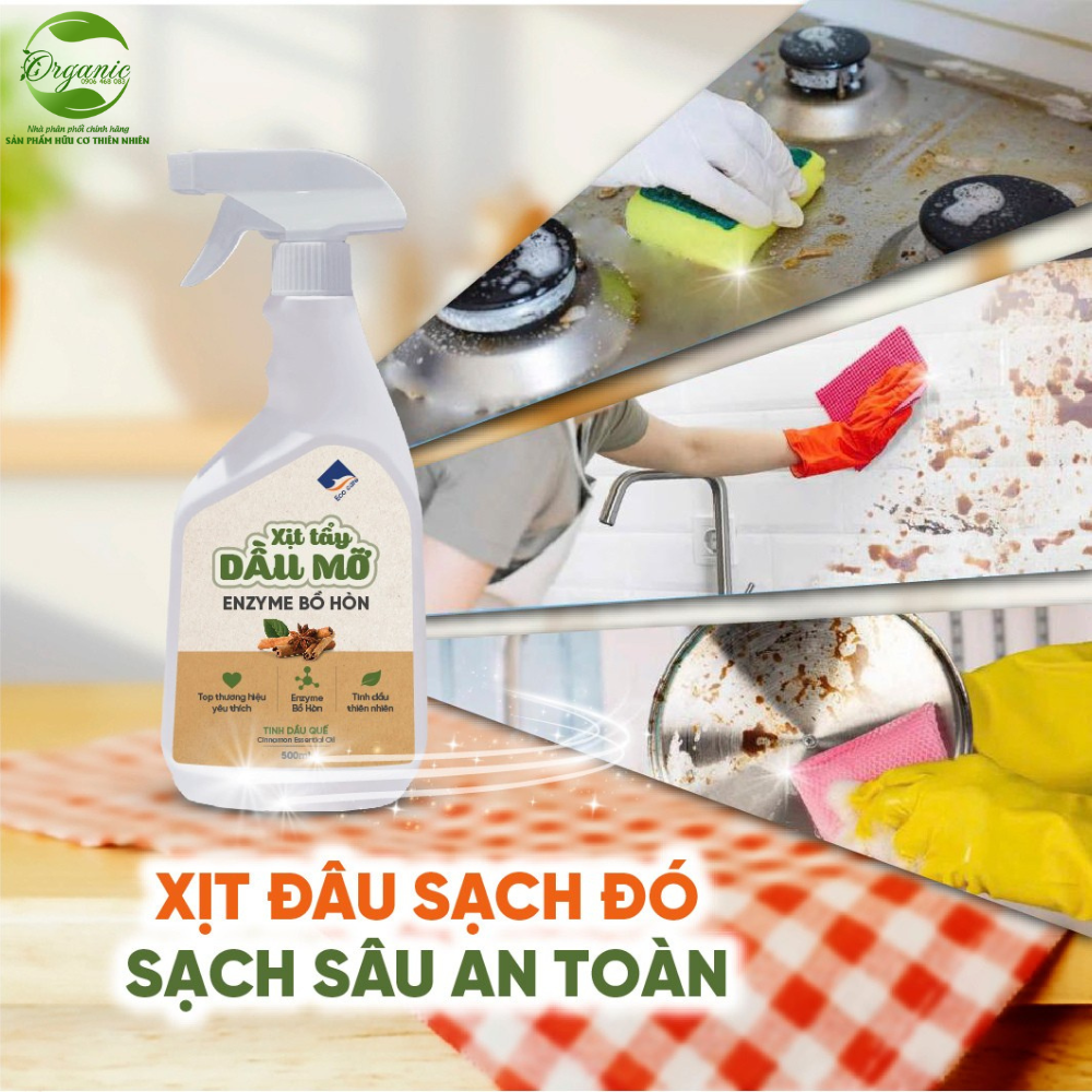 Xịt Tẩy Dầu Mỡ Ecocare – Mặt sau