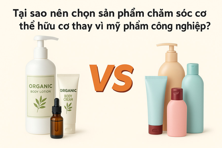 Tại sao nên chọn sản phẩm chăm sóc cơ thể hữu cơ thay vì mỹ phẩm công nghiệp?