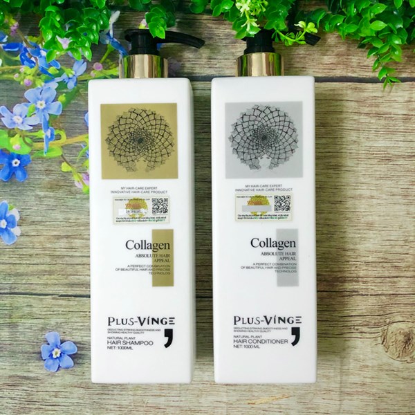 Dầu gội xả Plus Vinge Collagen